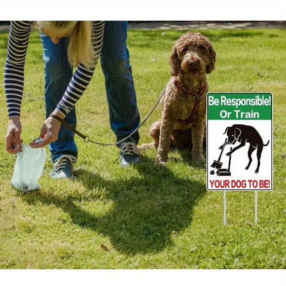 Be Responsible Dog Training Sign - Green and Red - Picture 1 of 6